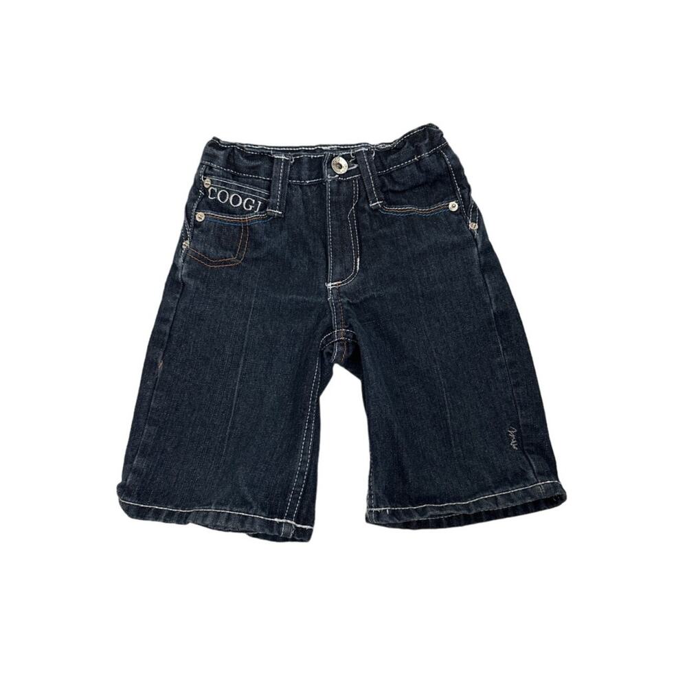 COOGI Vintage Y2K Blue Denim Adjustable Waistband Jean Shorts Size Youth 4